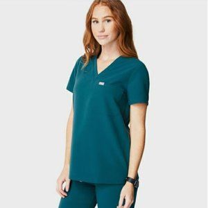 FIGS Catarina Scrub Top (Caribbean Blue)